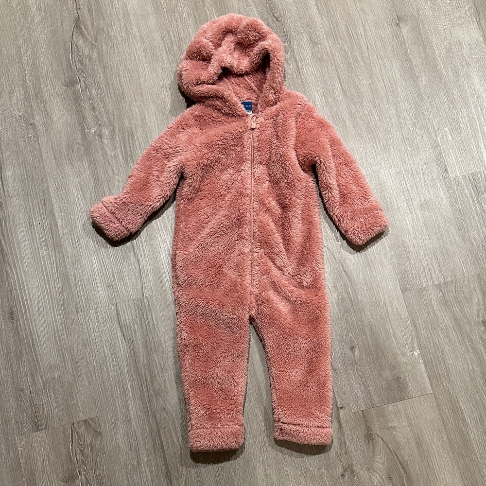 Old Navy Plush Pink Baby Onesie